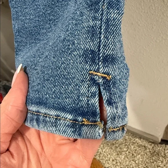 Good American good classic slim straight skinny high rise slits jeans 4 27 - Picture 2 of 11